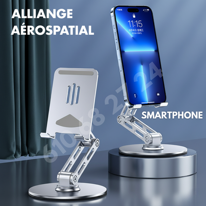 Support de téléphone en aluminium réglable à 360°