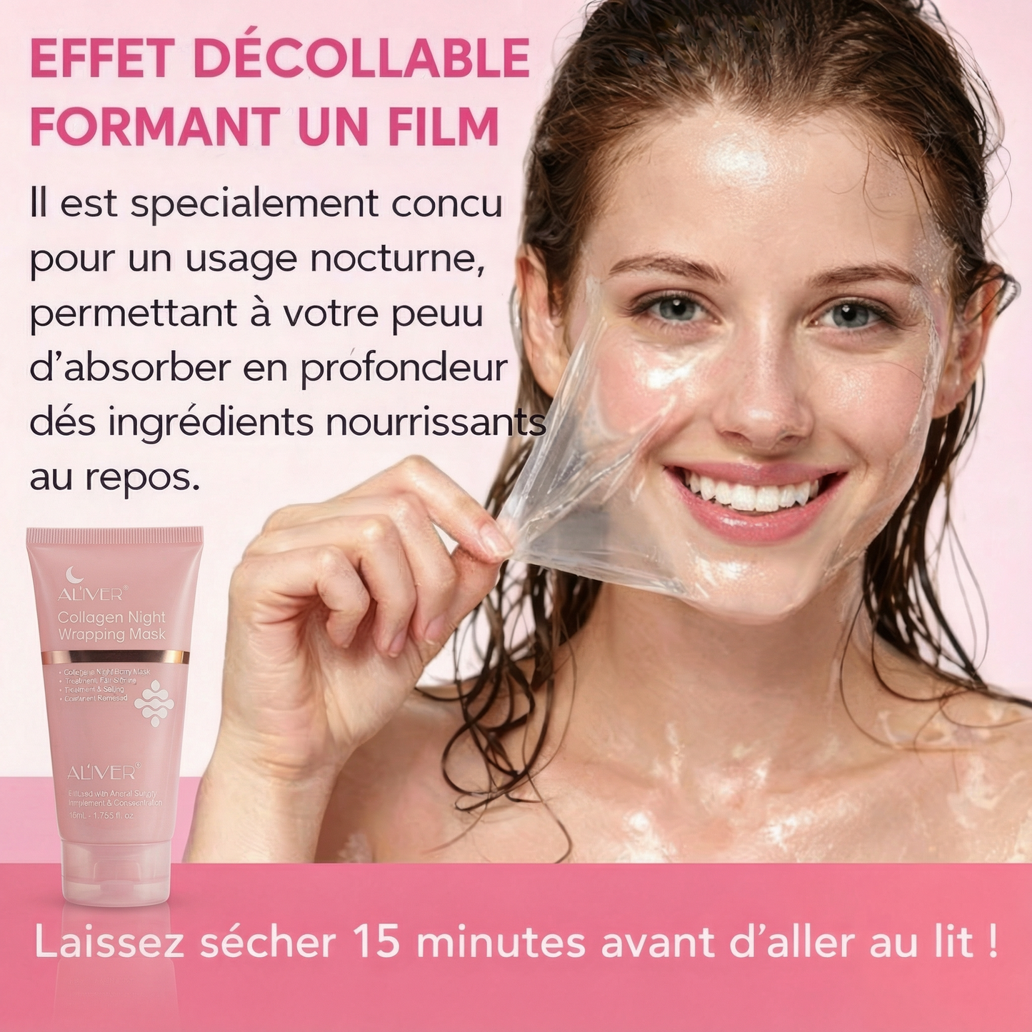 Aliver – Masque de Nuit Enveloppeur au Collagène