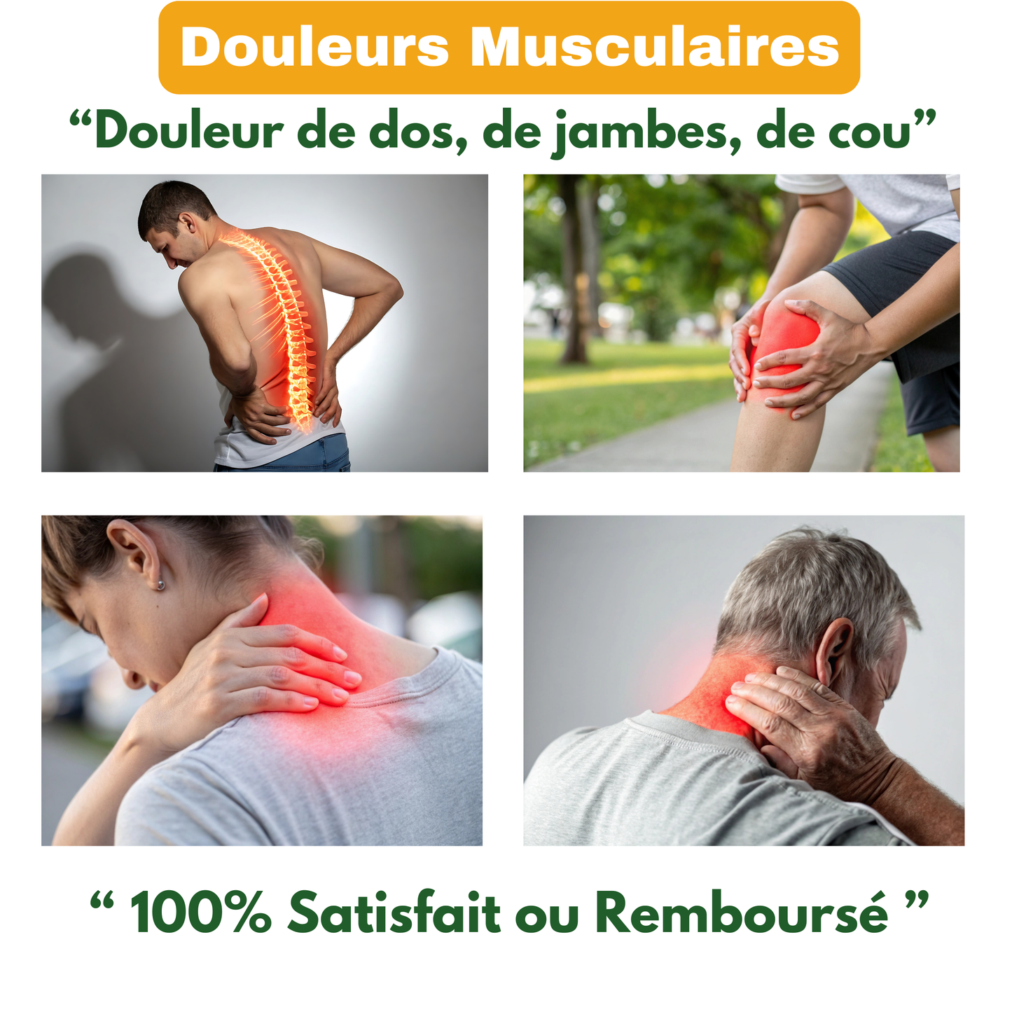 Spray Massage – Soulagement Rapide des Douleurs Dos, Genoux & Muscles