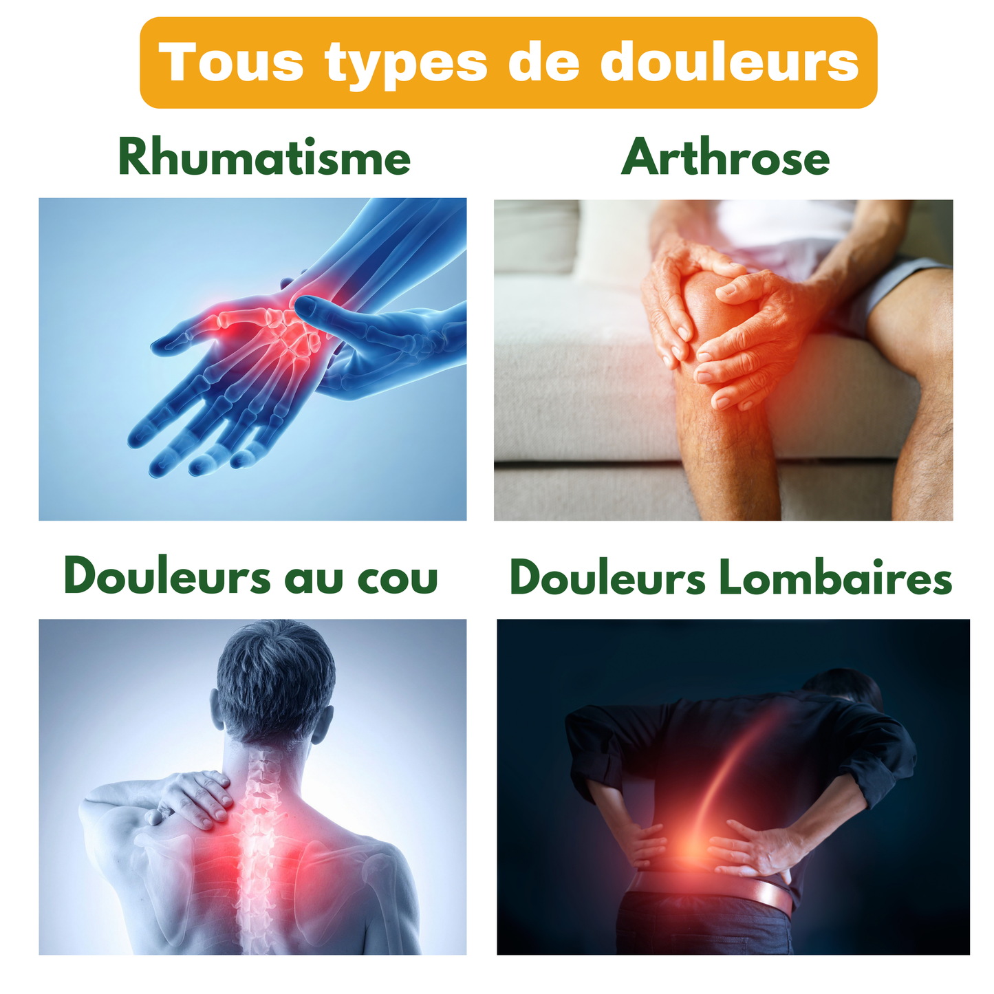 Spray Massage – Soulagement Rapide des Douleurs Dos, Genoux & Muscles